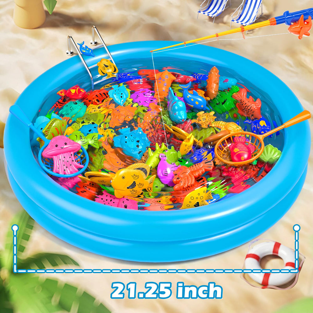 Doloowee floating fish magnets set enhances color recognition during bath time.