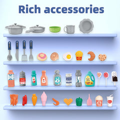Doloowee Kids Kitchen Playset easy-clean design supports quick cleanup