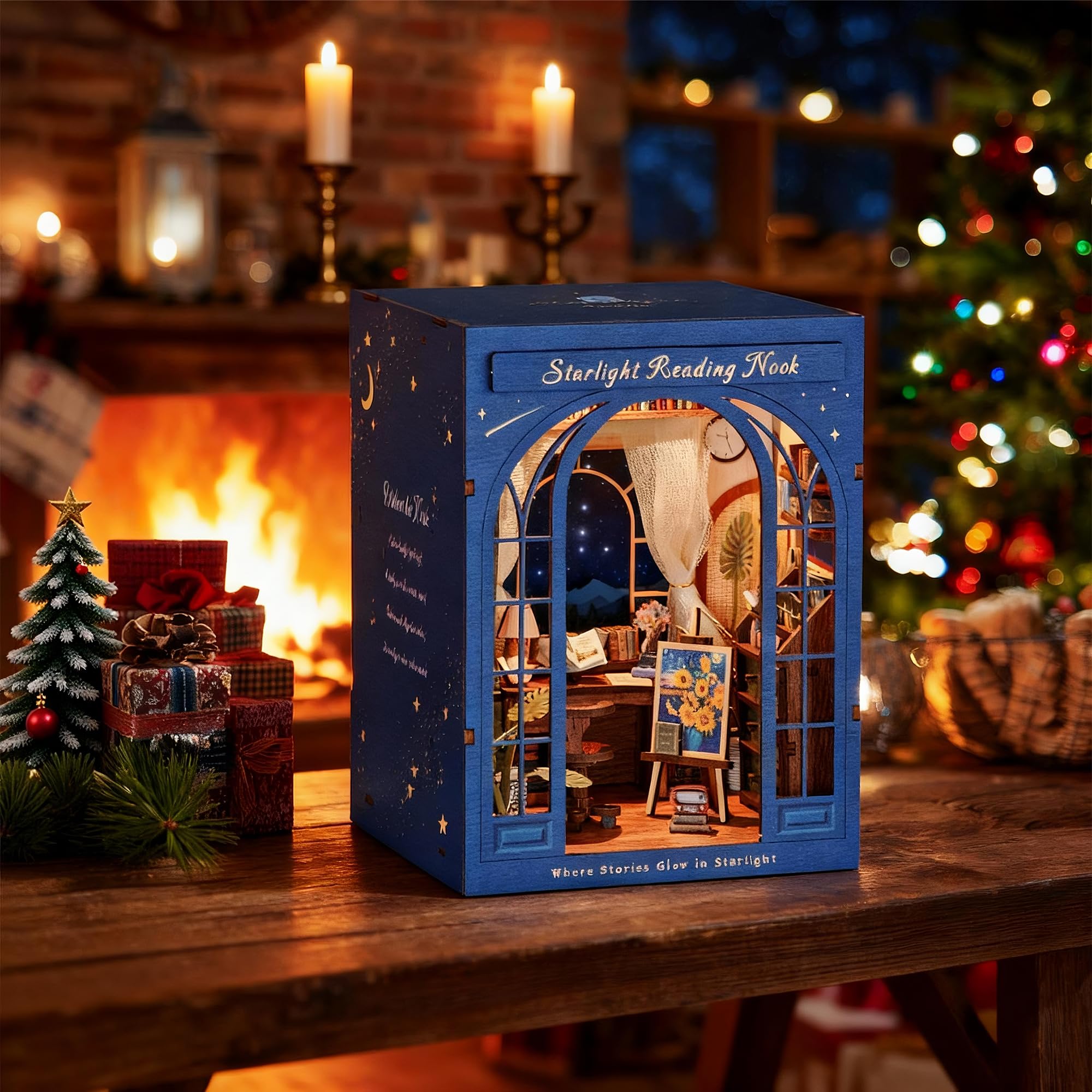 Dolphin Island Starlight miniature house detail with forest and mountains vibe.