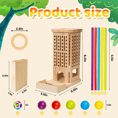 Colorful wooden sticks from Domaxarts board game for color recognition