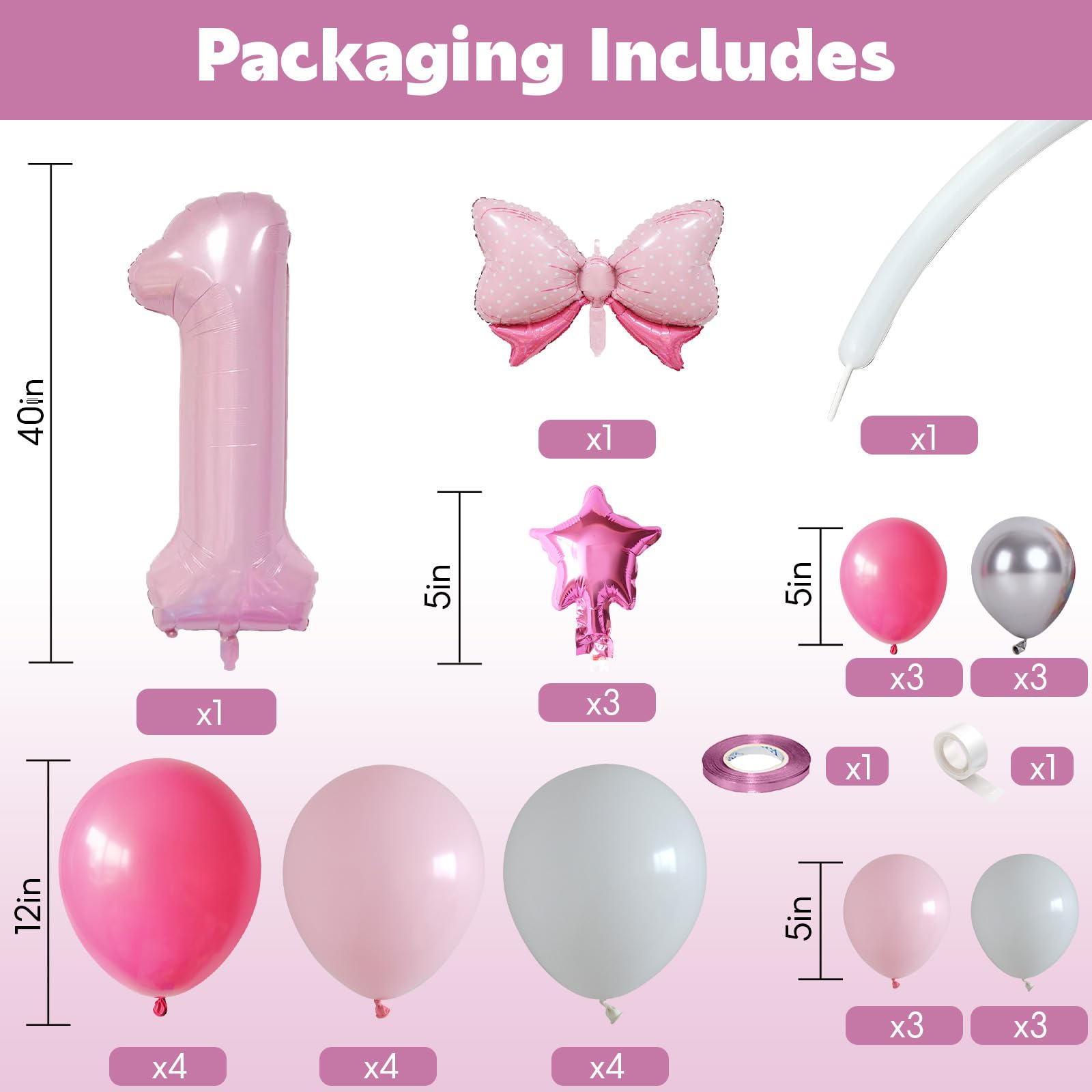 Domgoge pink star foil balloons add festive sparkle to decorations.