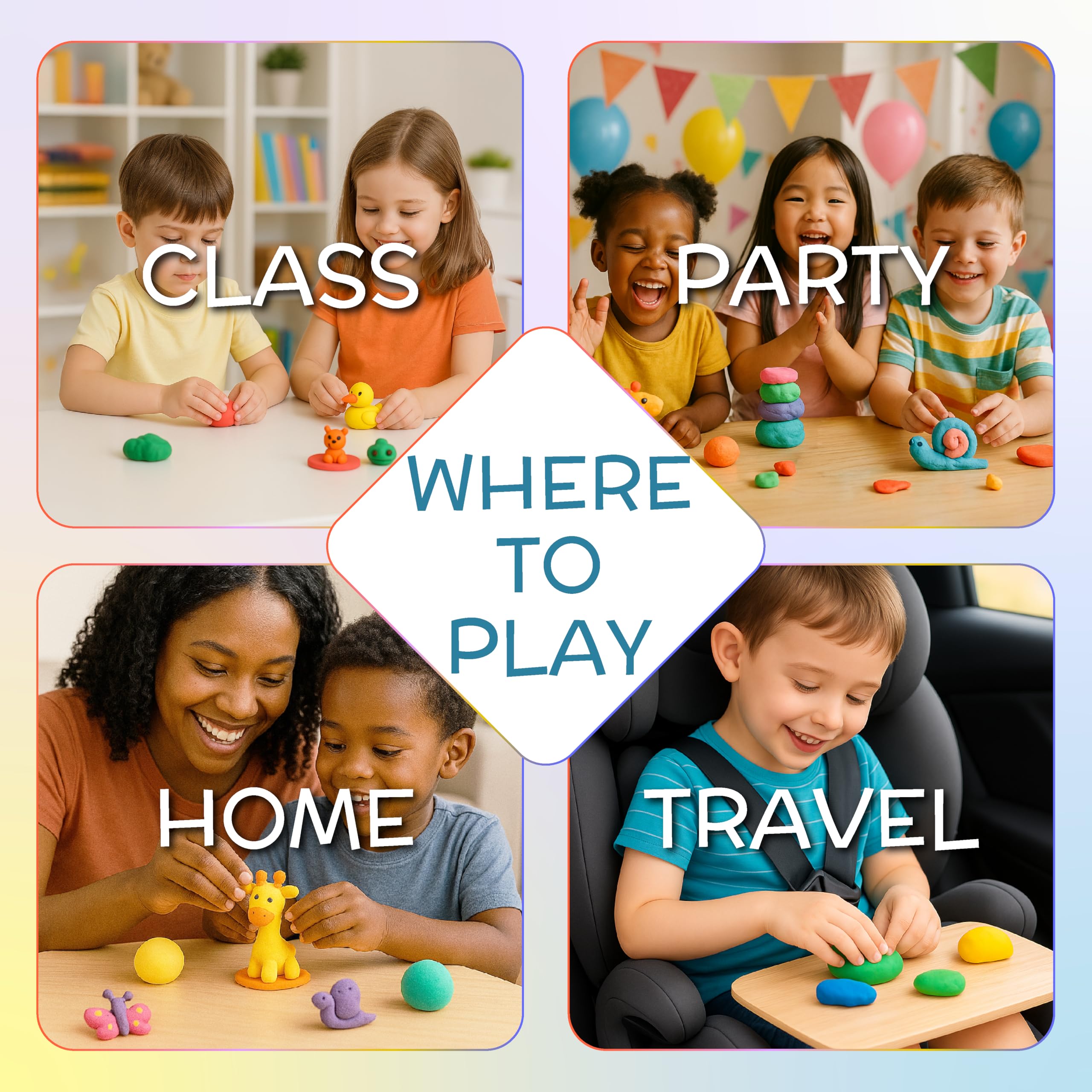 Domqo Air Dry Clay Kit child creative play demonstrates kid-friendly crafting
