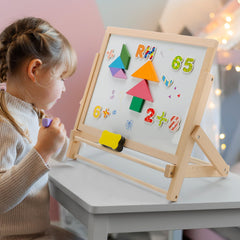 Donmills double-sided blackboard and whiteboard for versatile learning.