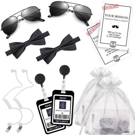 Donsaji ring security set with bow tie for kids at weddings