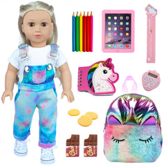 DONTNO American 18-Inch doll backpack for compact storage and imaginative play.