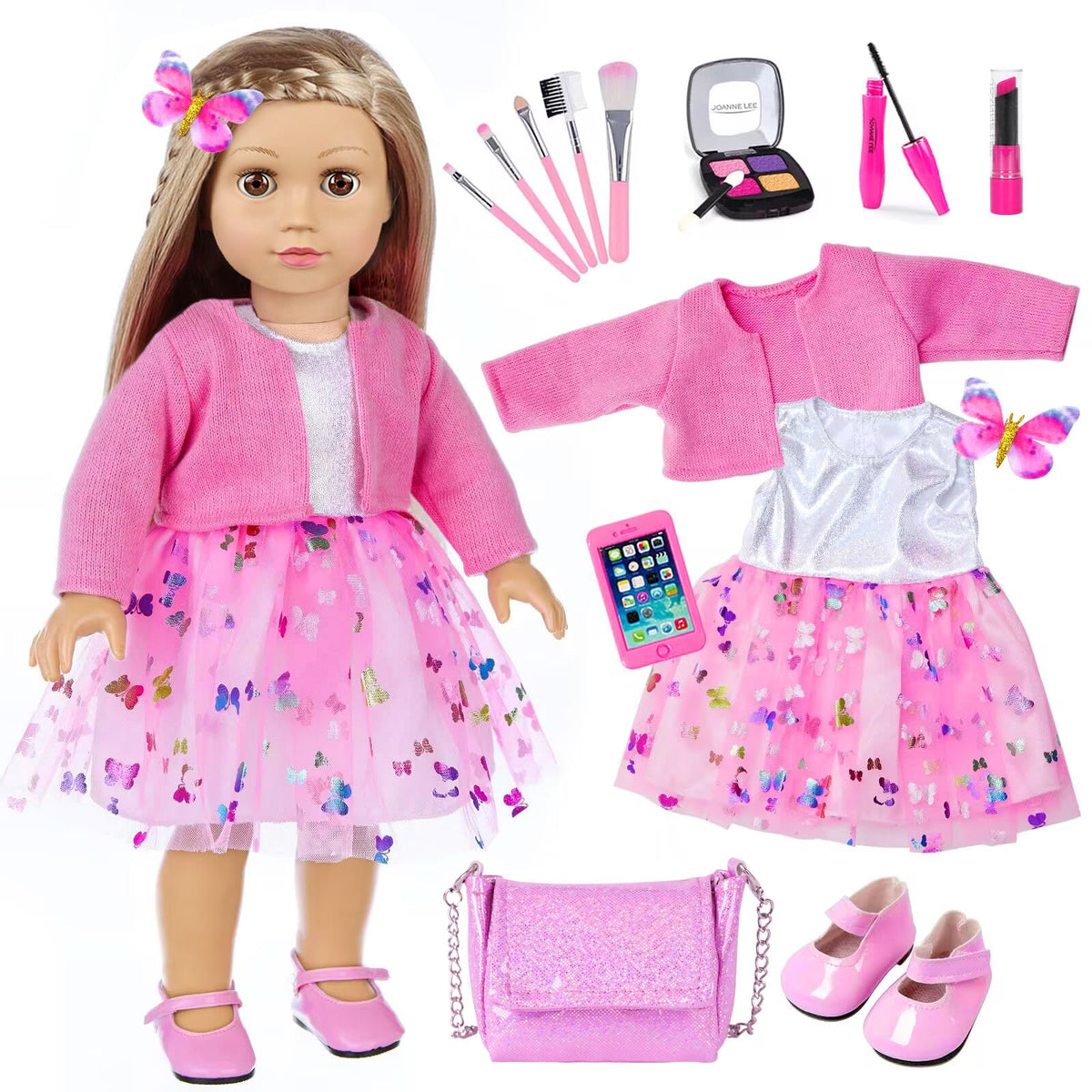 DONTNO 18-inch doll dress set for stylish play and imaginative styling