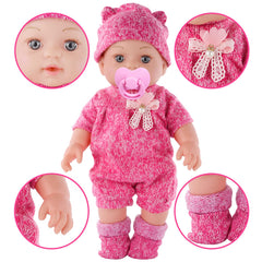 DONTNO baby doll with pacifier—encourages soothing routine and gentle comfort play.
