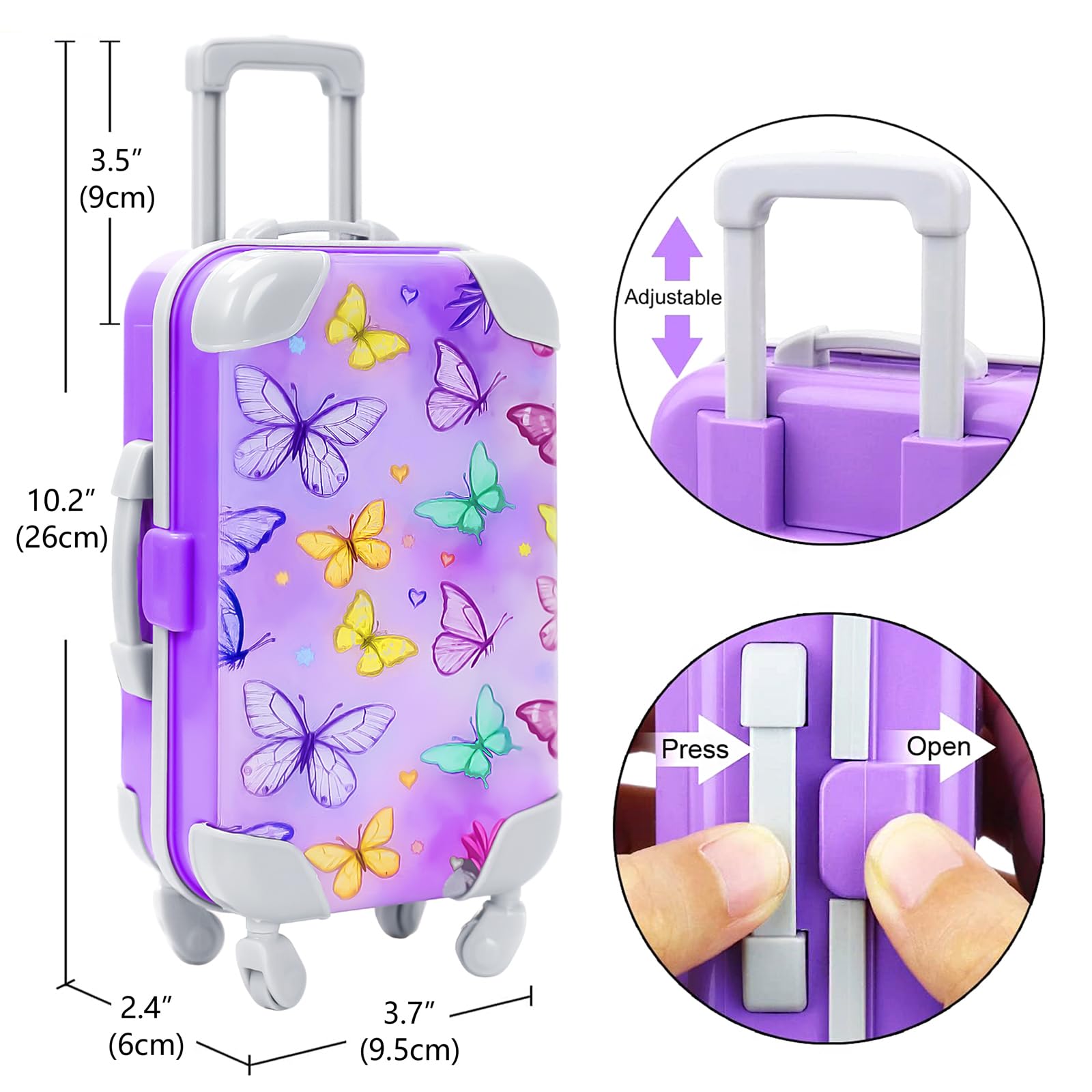 DONTNO butterfly hairpin adds colorful detail to doll outfits