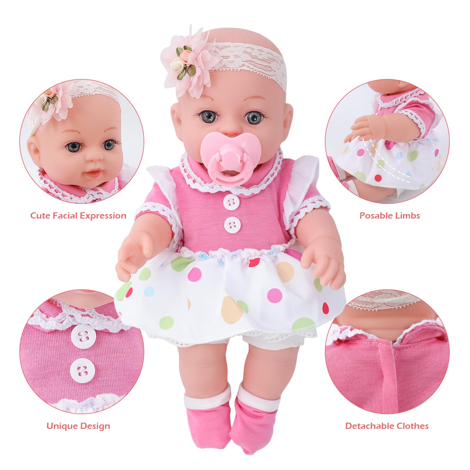 DONTNO doll bottle and nipple for realistic feeding play