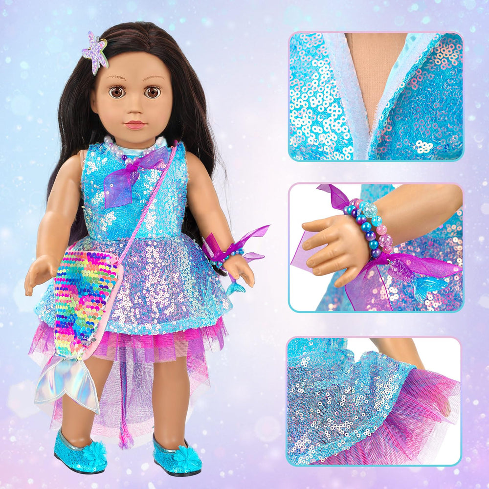 DONTNO Mermaid makeup lipstick and eye shadow for pretend beauty play