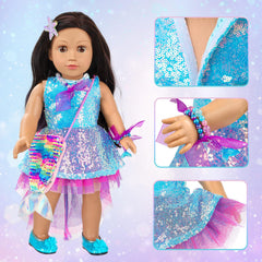 DONTNO Mermaid makeup lipstick and eye shadow for pretend beauty play