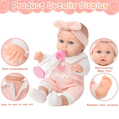 DONTNO pink bear-pattern clothes add charm to doll outfits