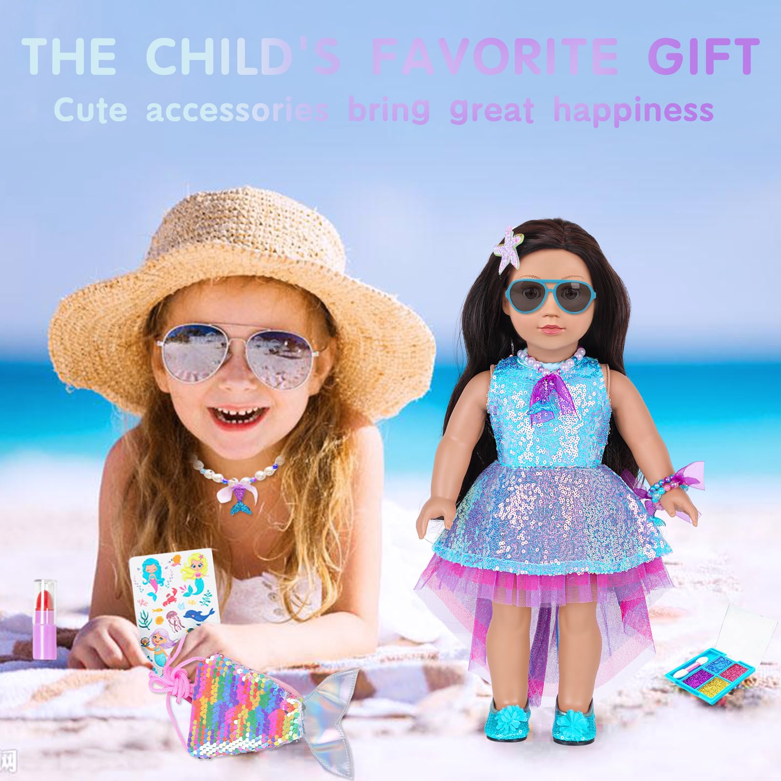 DONTNO Two-dress mermaid clothes set offering versatile dress-up options