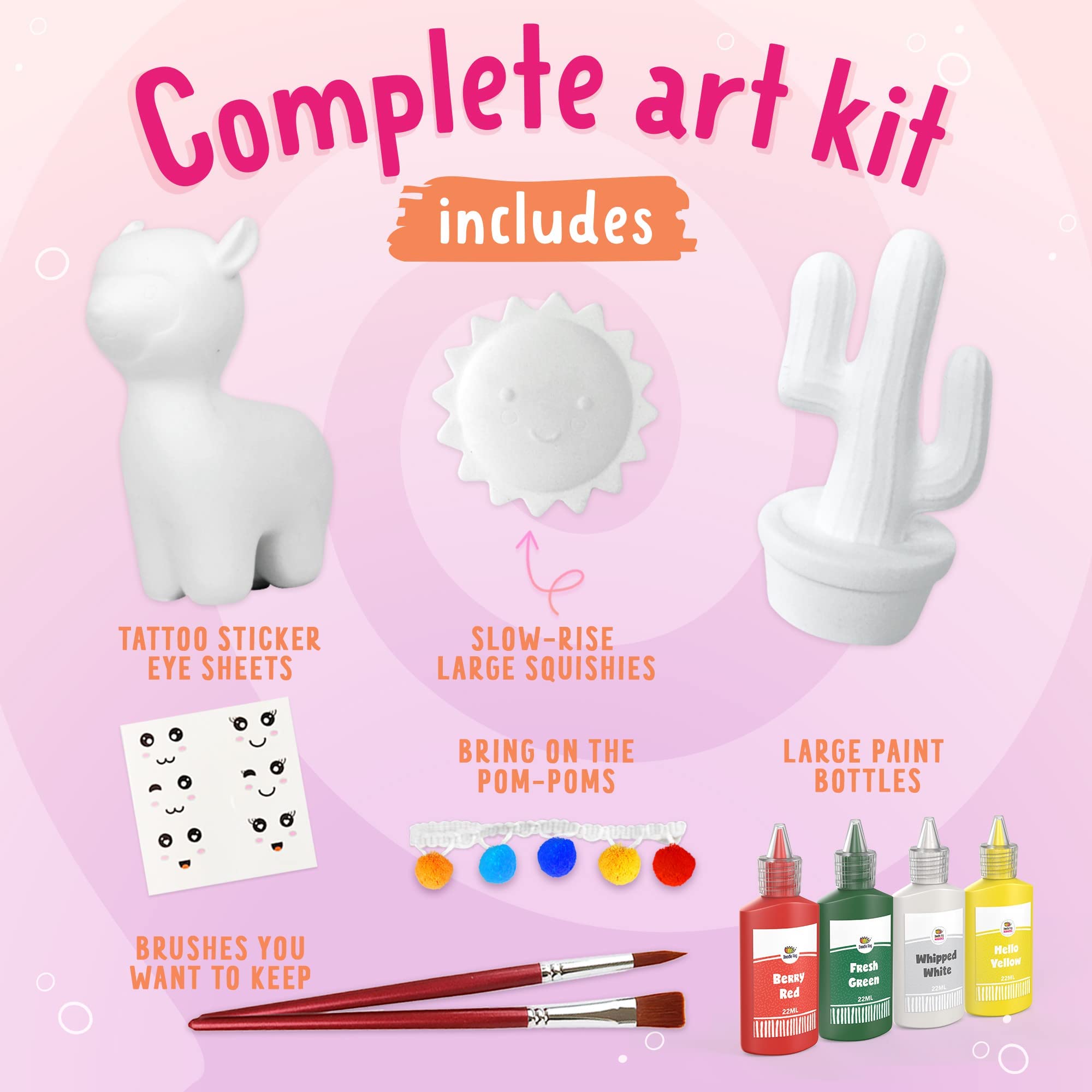 Color guide and sprinkles for sparkling squishy designs