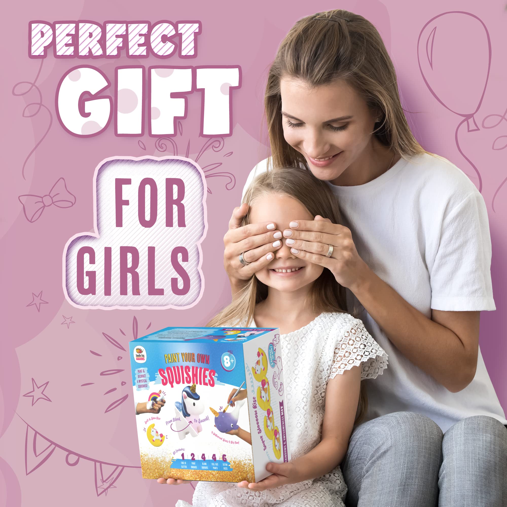 DOODLE HOG unicorn squishy molds enable personalized decorations.