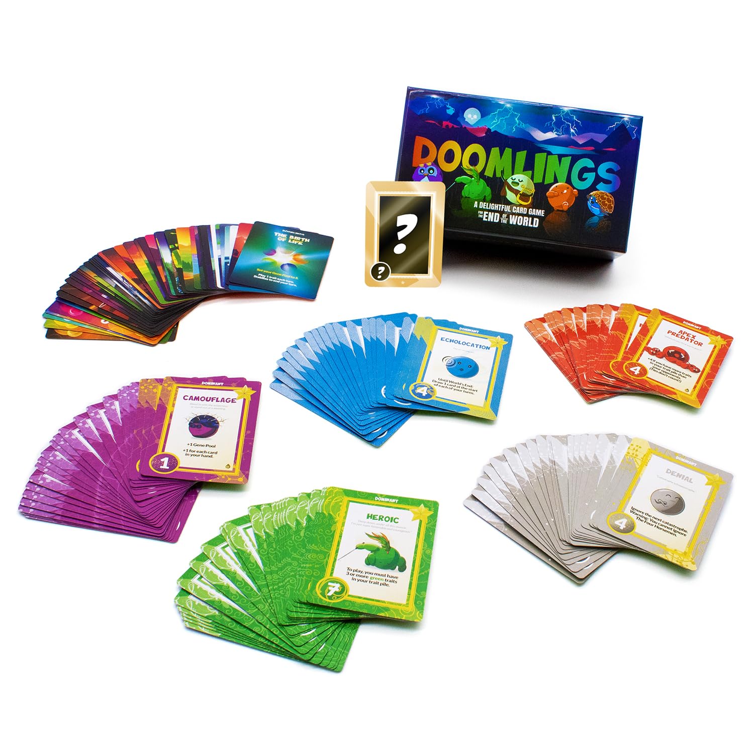 Doomlings draw pile card spread supports fast, strategic rounds