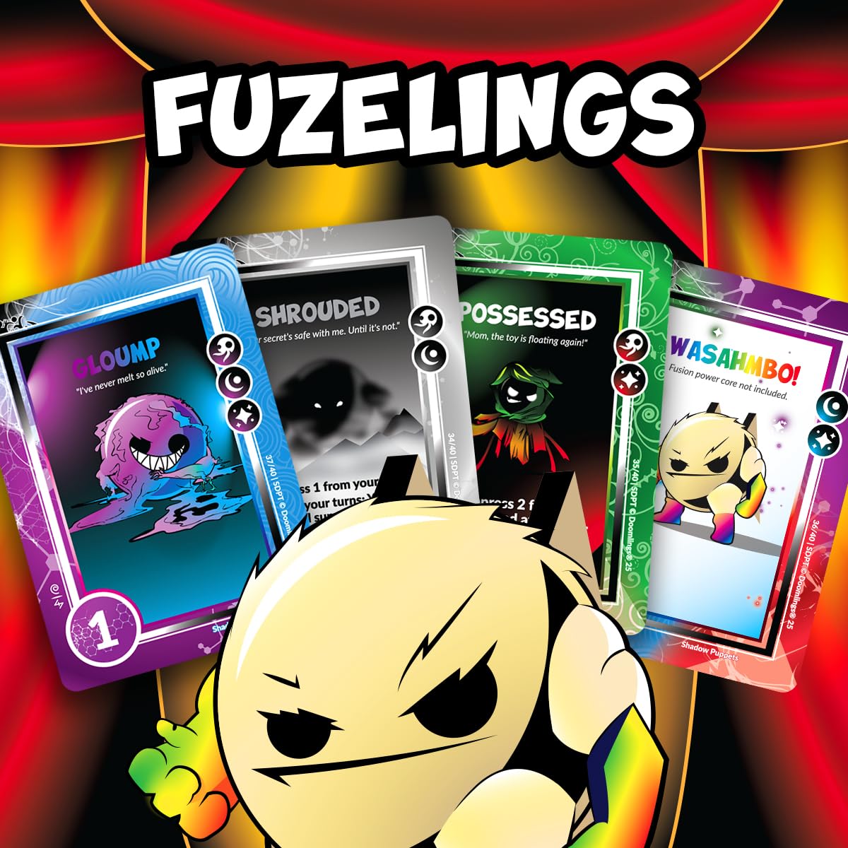 Doomlings Fuzelings expansion cards blend features for new combos.