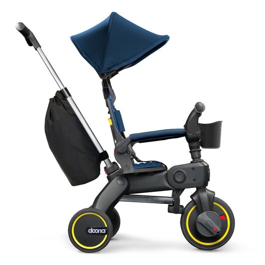 DOONA Liki Trike S3 Royal Blue folded-compact for easy storage