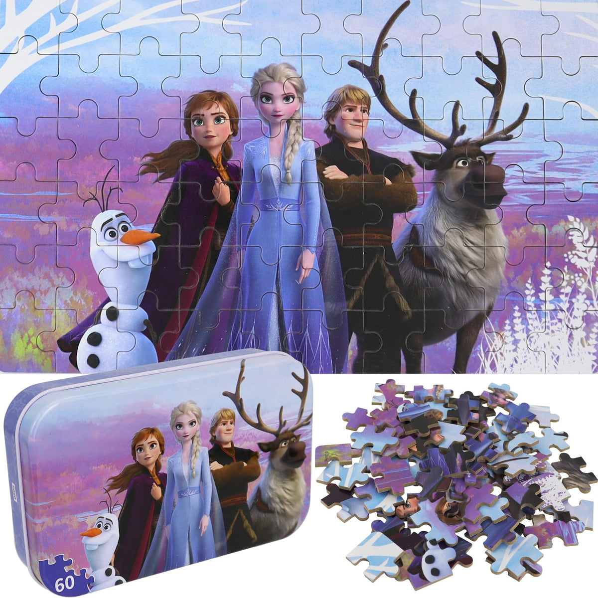 doovide Princess Puzzles 60 pieces box front inviting storage-ready play for curious kids