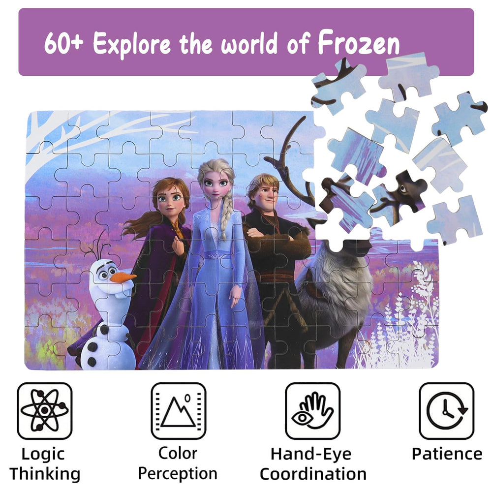 doovide Princess Puzzles metal box open showcasing durable design for travel and year-round play