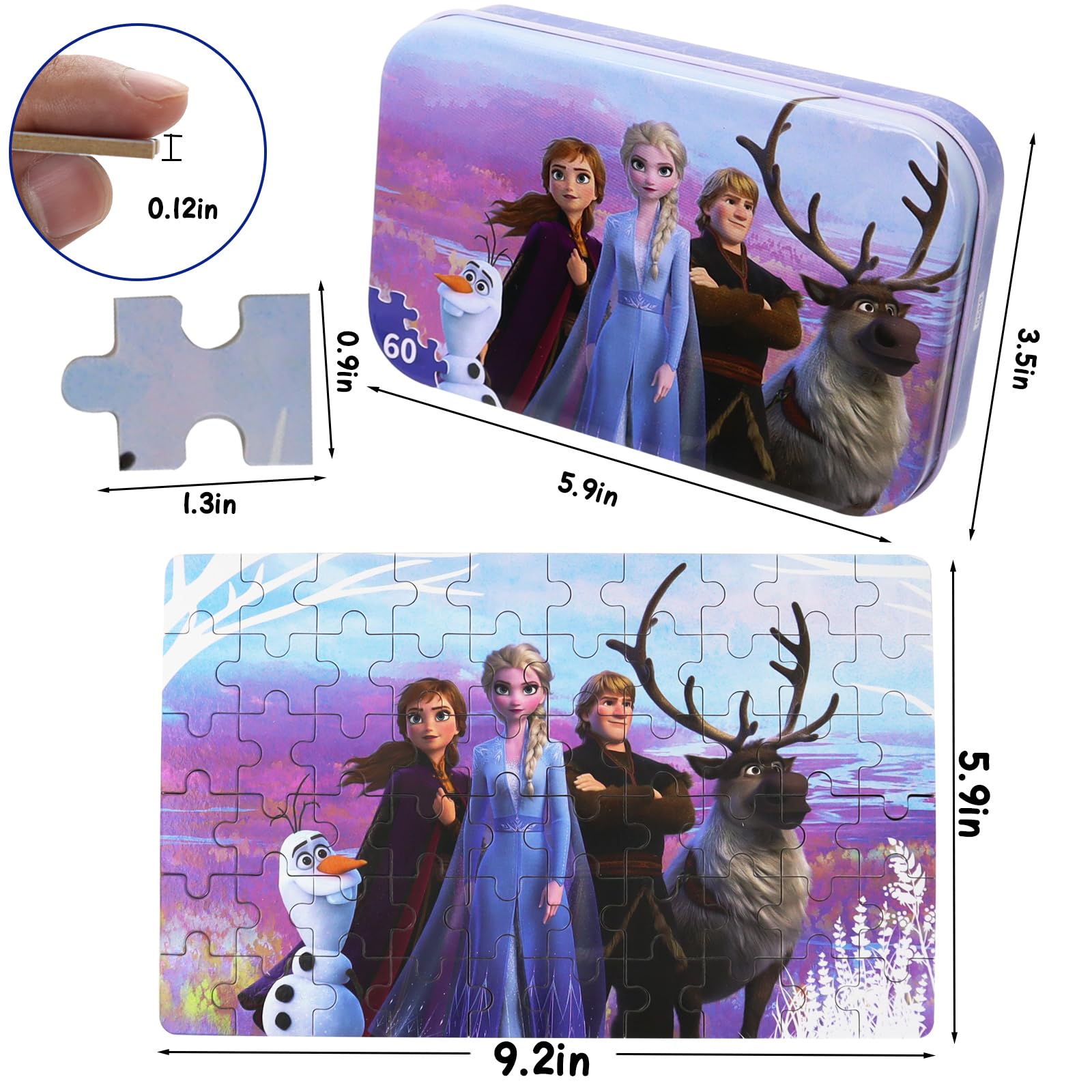 doovide Princess Puzzles pieces closeup highlighting precise die-cut for easy, satisfying assembly