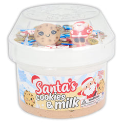 Dope Slimes layered Santa's Cookies & Milk slime showing two textures for tactile exploration.