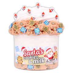 Dope Slimes Santa cookies milk with sprinkle toppers, ideal for playful display and sensory fun.