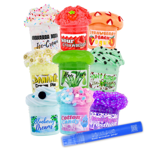 Dope Slimes Cloud Slime with Sour Strawberry scent for fluffy texture exploration