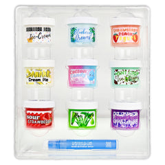 Dope Slimes Thick Slime with Strawberry Peach Yogurt scent for stretchy texture
