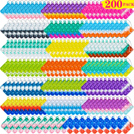 DOPWQAA mini pop bubble keychain for tactile on-the-go fun and focus.