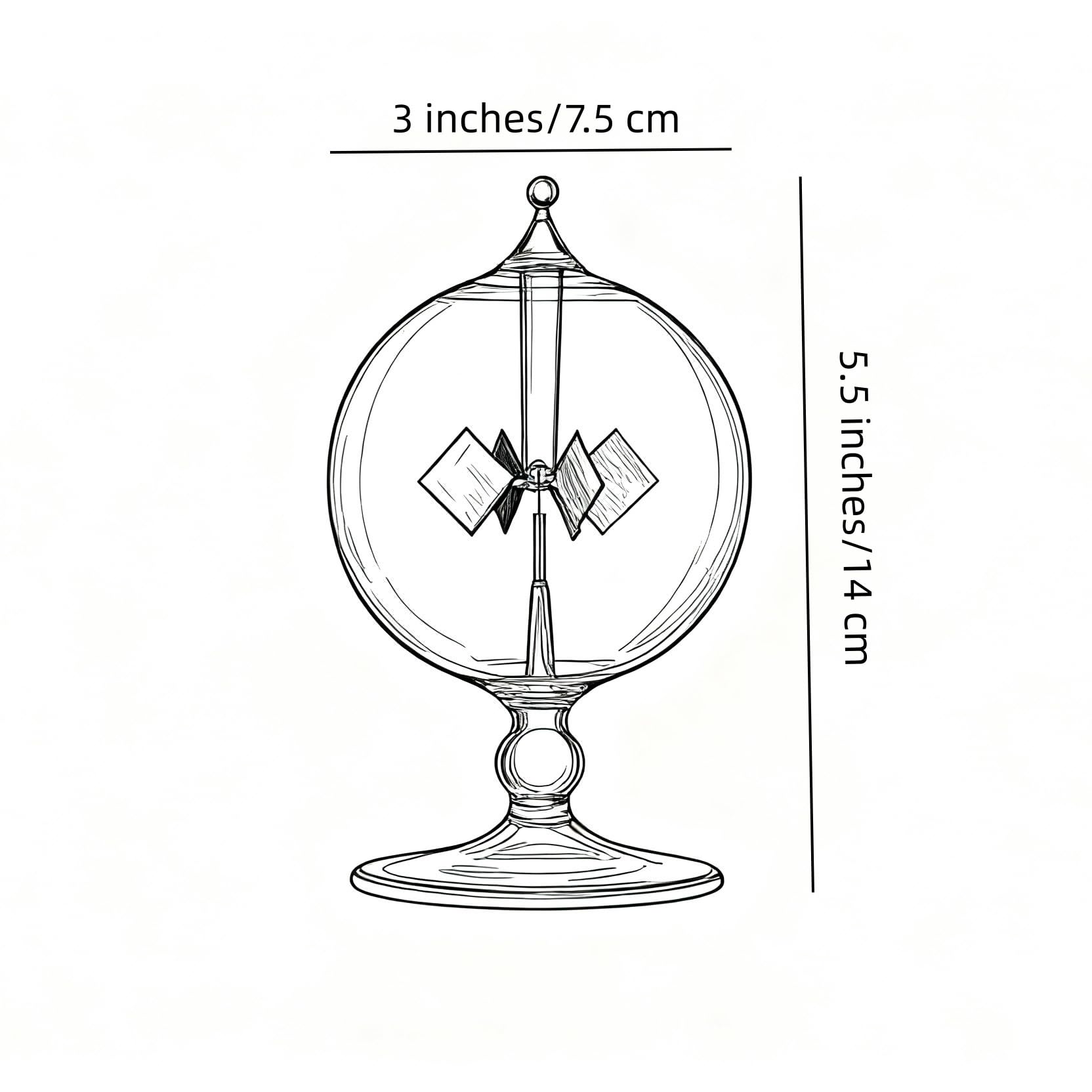 DORAMI Crookes glass windmill close-up highlights crystal clarity and craftsmanship.