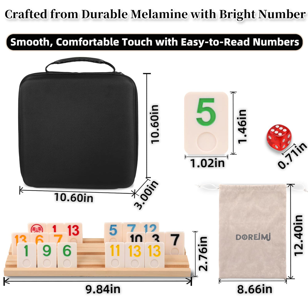 Doreimi Deluxe Rummy Cube drawstring bag offers quick access at gatherings.