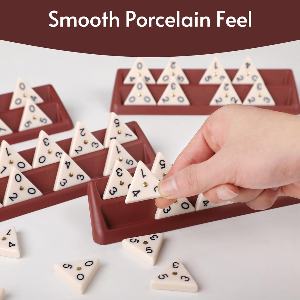 Doreimi triangle domino game in action for 2-4 players.