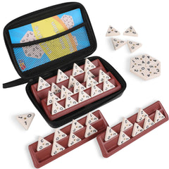 Doreimi triangle domino tiles in premium melamine for smooth, durable play.