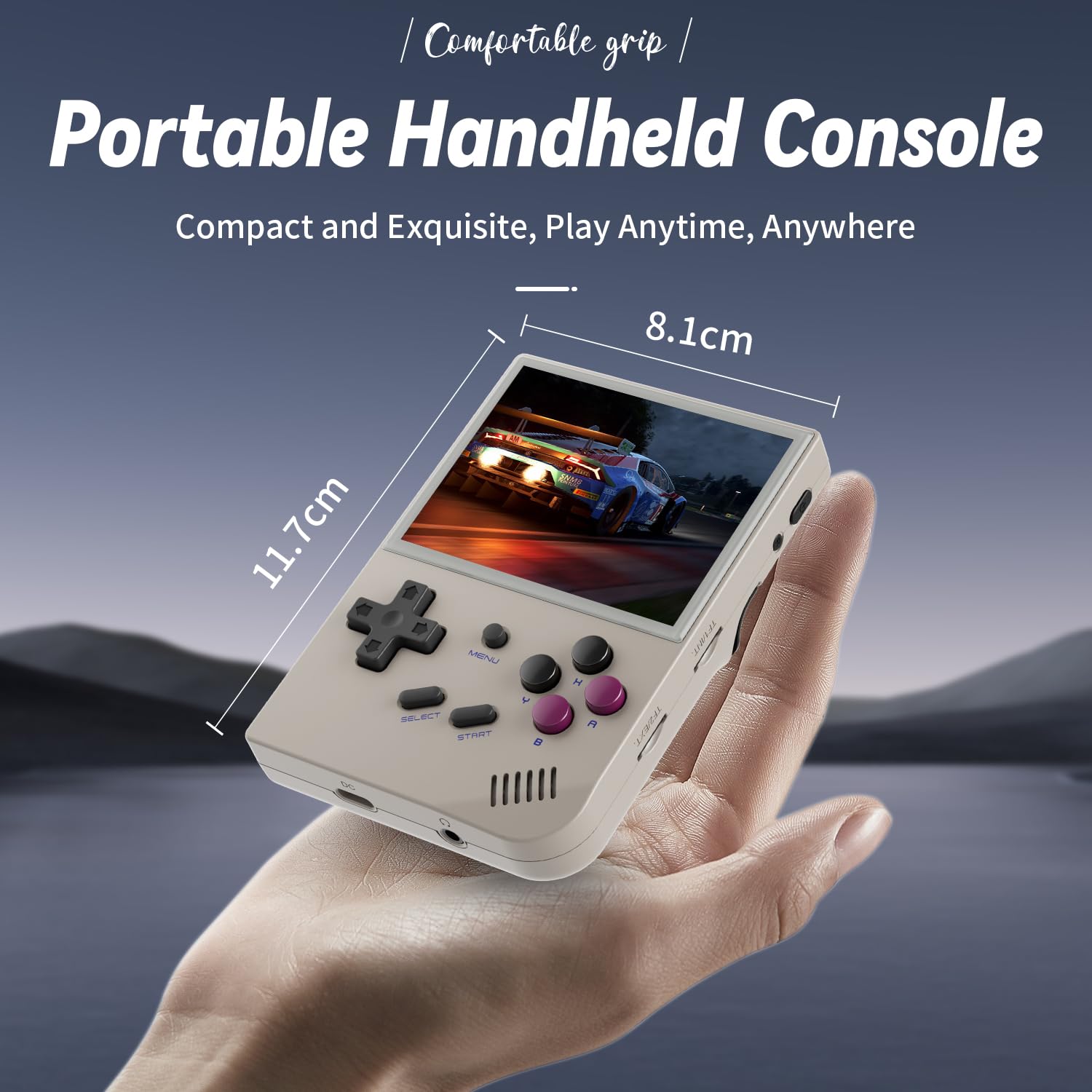 Doriteney RG35XX includes USB cable, manual, and screen protector.