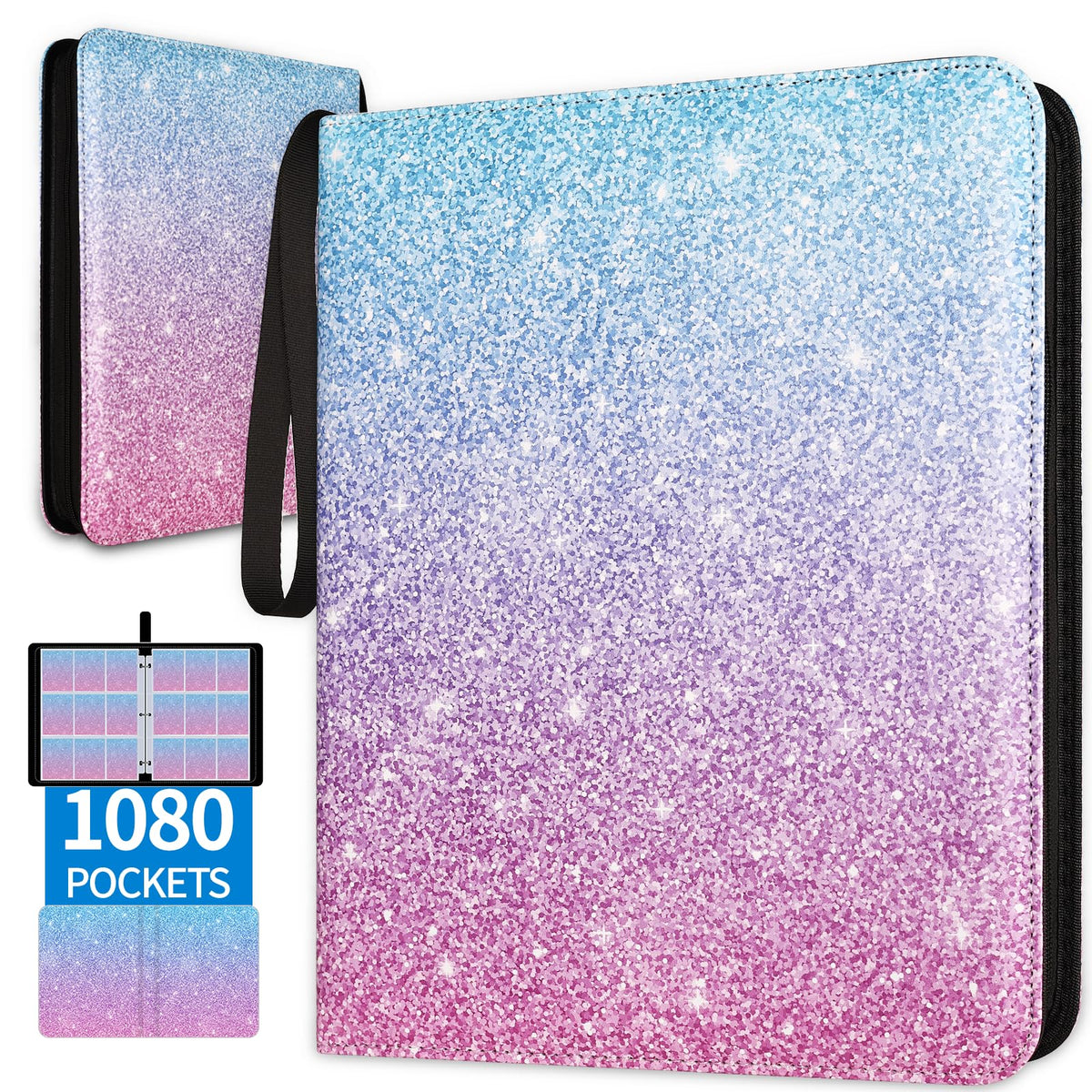Dosanlues 1080 pockets binder cover with soft leather-like surface and stain resistance.