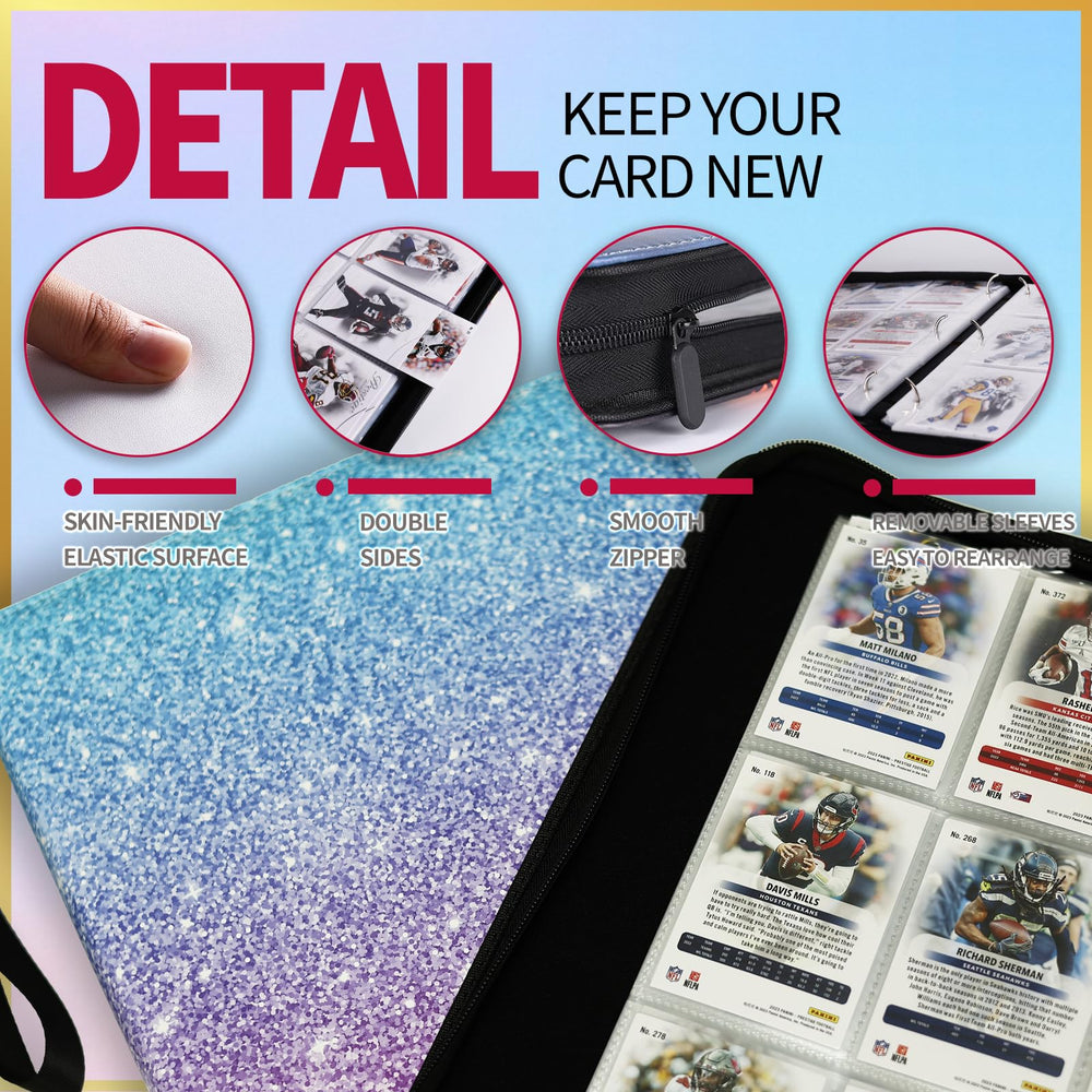 Dosanlues standard card pockets fit most trading cards securely.