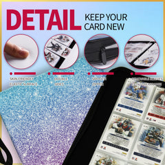 Dosanlues standard card pockets fit most trading cards securely.