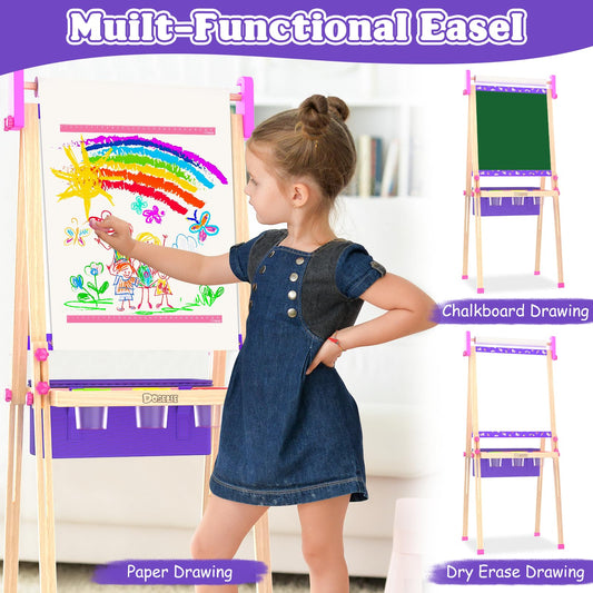 Doselie easel with supplies kit for creative, mess-friendly play