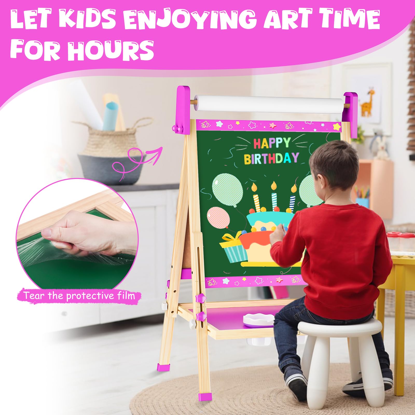 Doselie easel accessories storage keeps art supplies organized and within reach