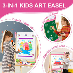 Doselie easel adjustable-height feature grows with kids
