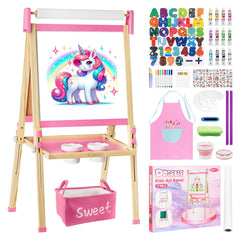 Doselie easel double-sided design for home art projects