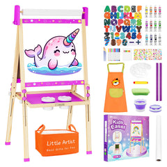 Doselie kid's easel with paper roll top for expansive art sessions and creativity