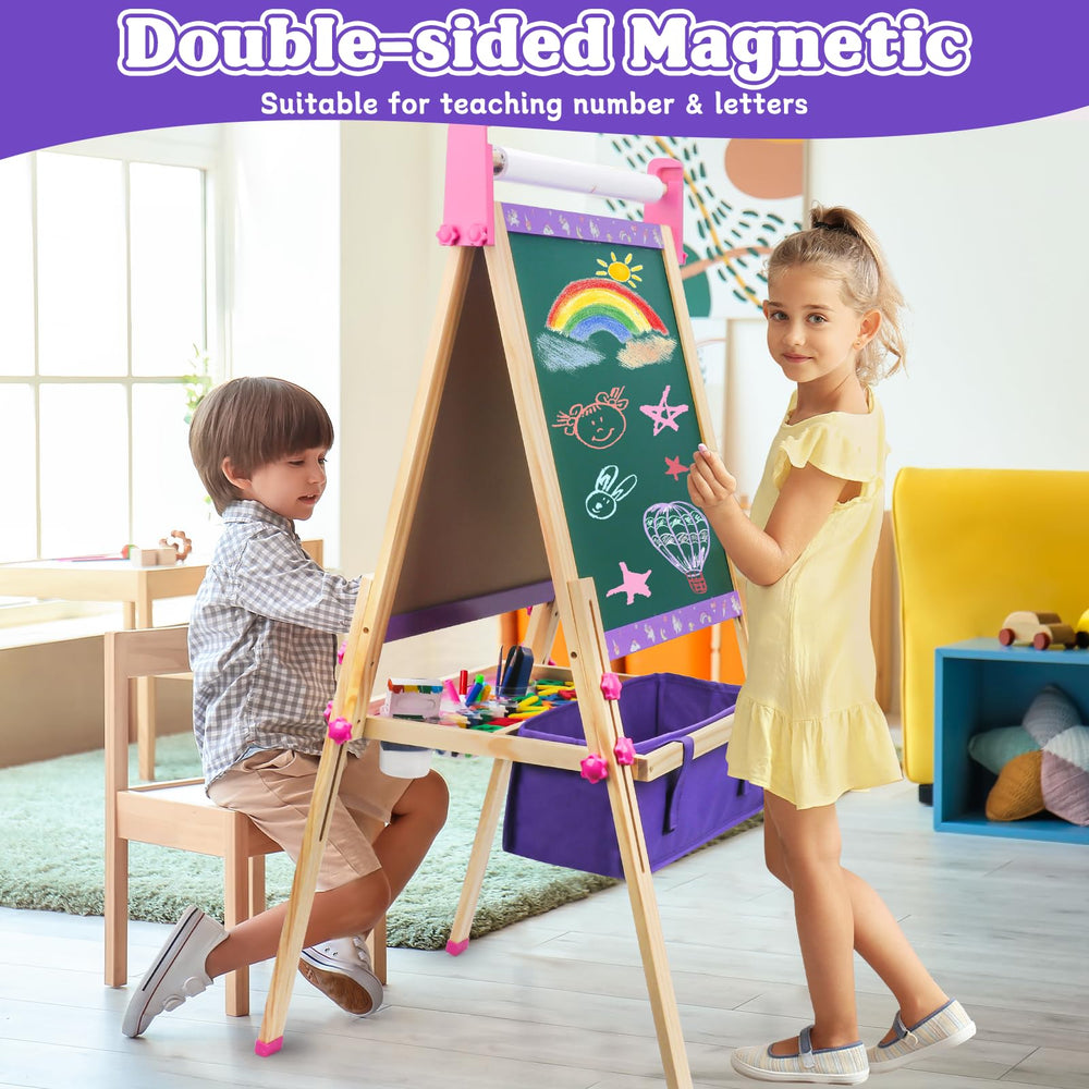 Doselie natural pine wood easel, safety-tested and durable