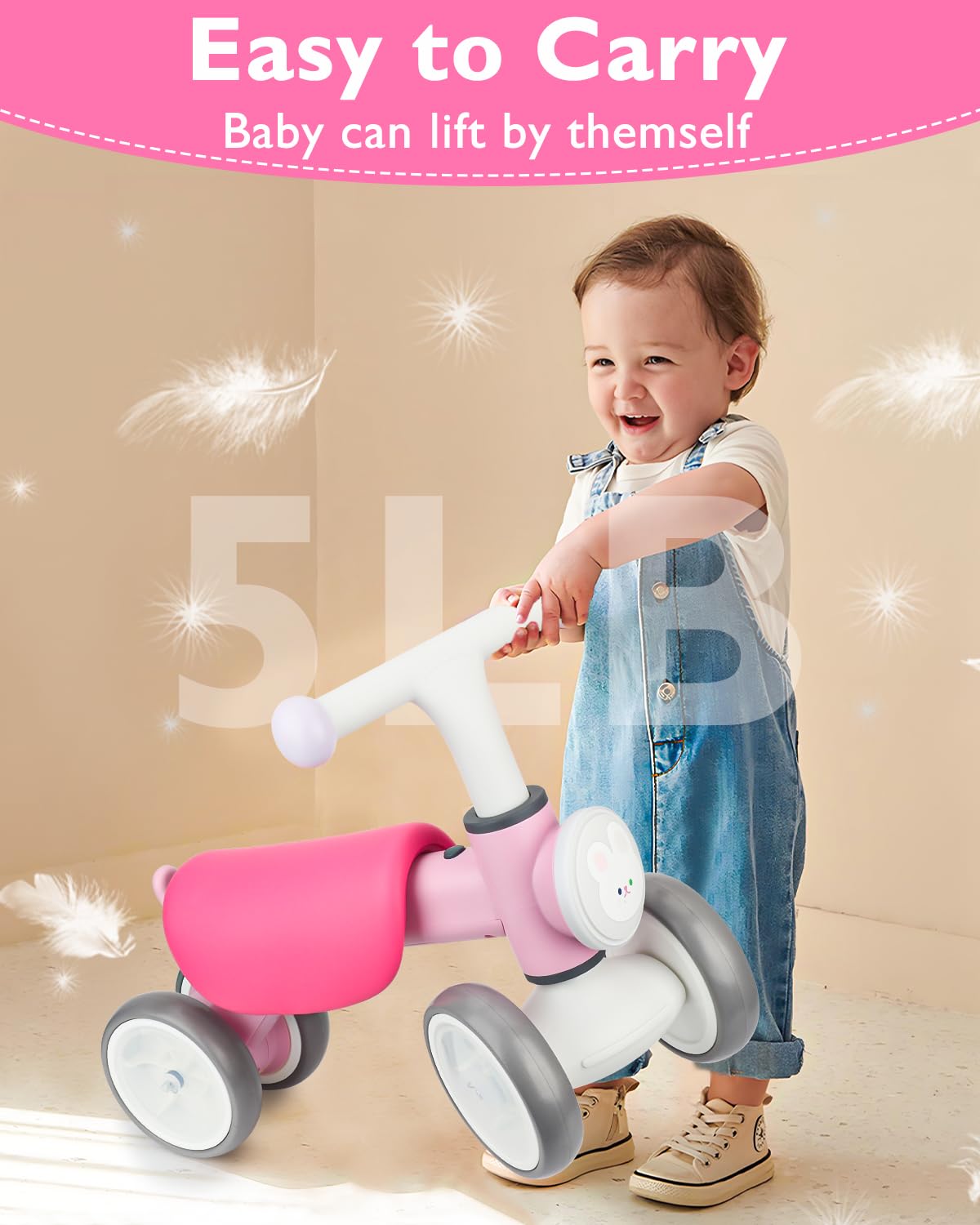 Doselie balance bike sturdy frame and wide tires provide stable rides