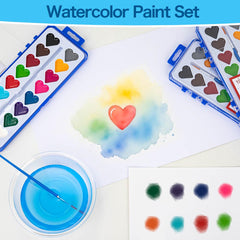 DOSEWART Heart Watercolor Set vibrant pigments for lively artwork.