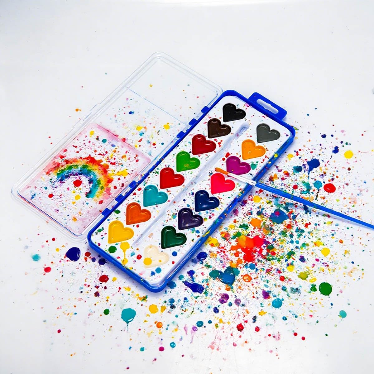 DOSEWART Heart Watercolor Set portable for on-the-go art.