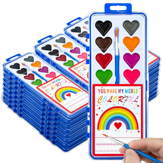 DOSEWART Valentines watercolor set heart colors for kids' crafts and gifts