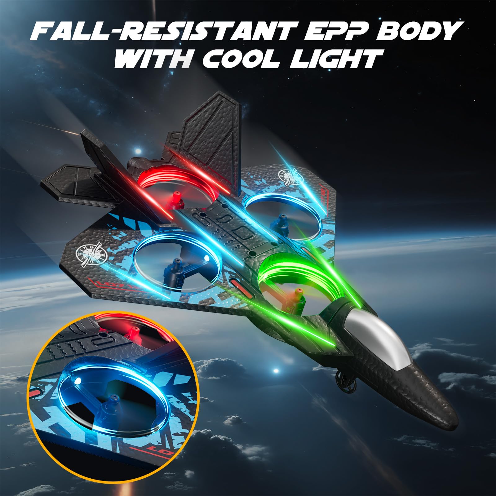 Dosumik RC plane performs 360° flips for exciting aerial stunts.