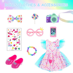 DOTVOSY doll with camera accessory supports pretend photography